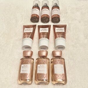 Bath and Body Works Travel Size Bundle - PURE WONDER